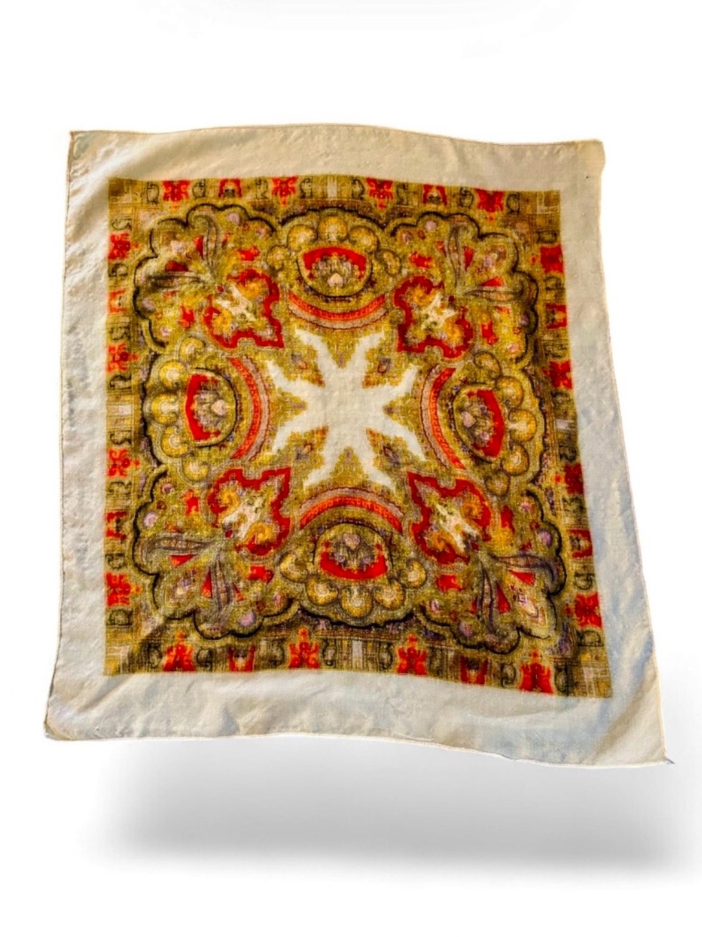 Yves Saint Laurent YSL Vintage Cashmere/Silk 27” Square Scarf